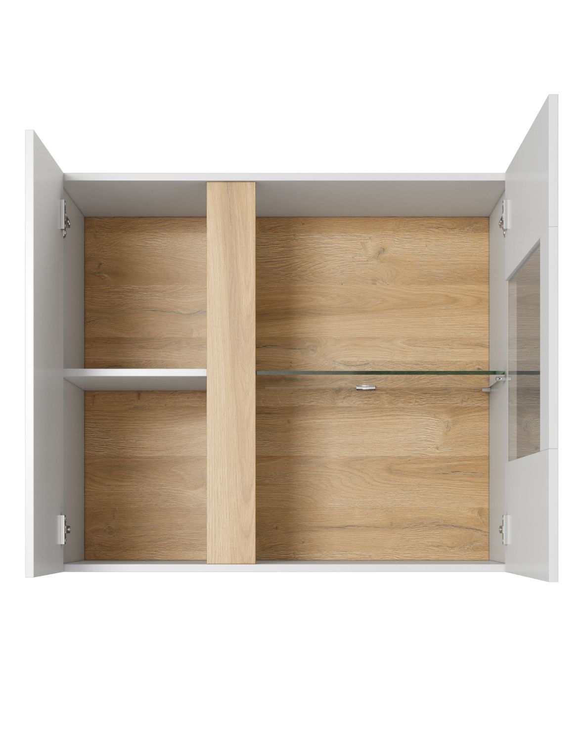 biała witryna wiszaca arco d z led