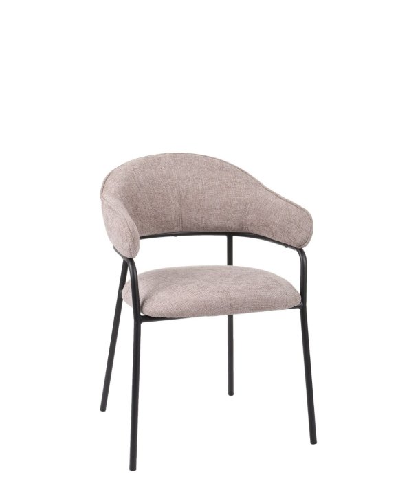 Krzesło do jadalni z podłokietnikami Bianca, szare (3368) - OUTLET