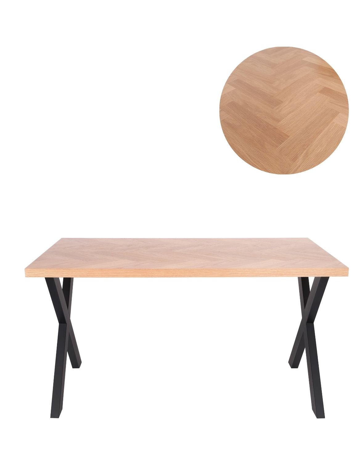 stół bjorn (nat 140 cm), naturalny dąb, jodełka