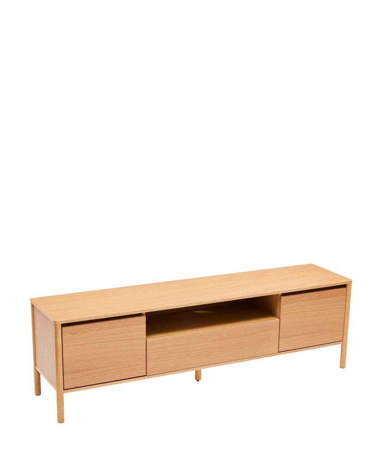 szafka rtv blair (TU01) dębowa – 180 cm, nogi z litego drewna