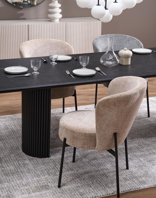 stół rozkładany bolero (160–250x90 cm), czarny