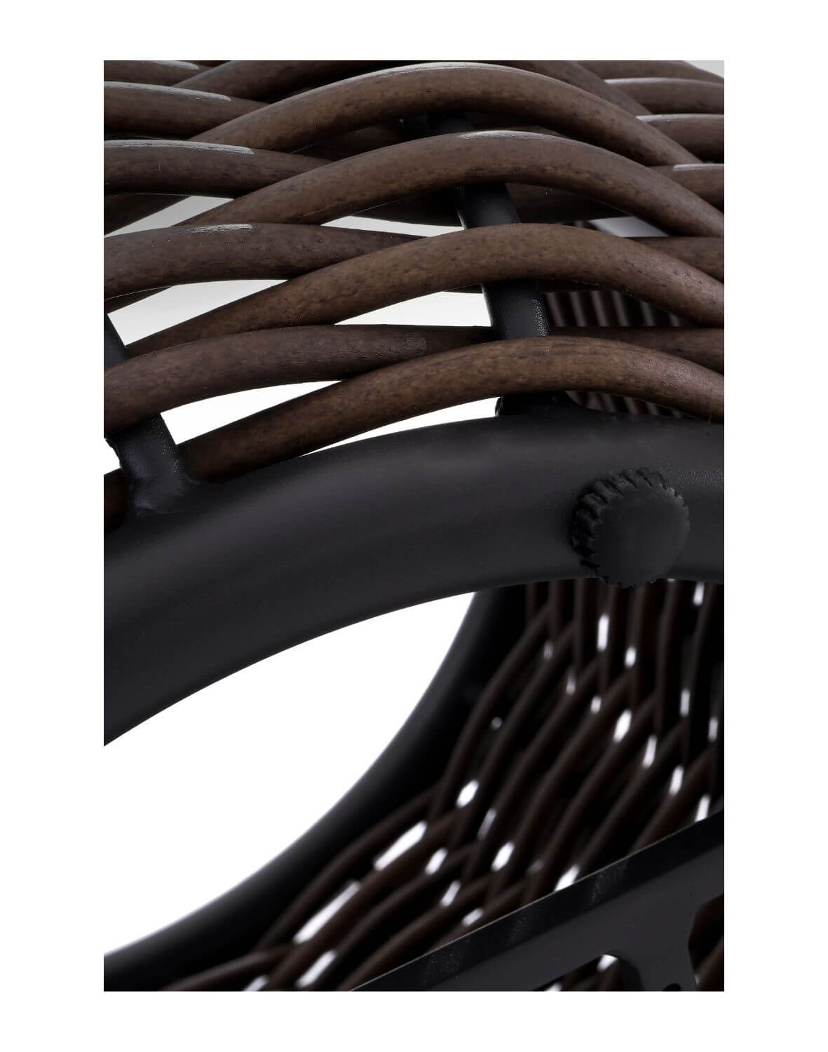 donica ogrodowa duża z technorattanu borneo, antracytowa