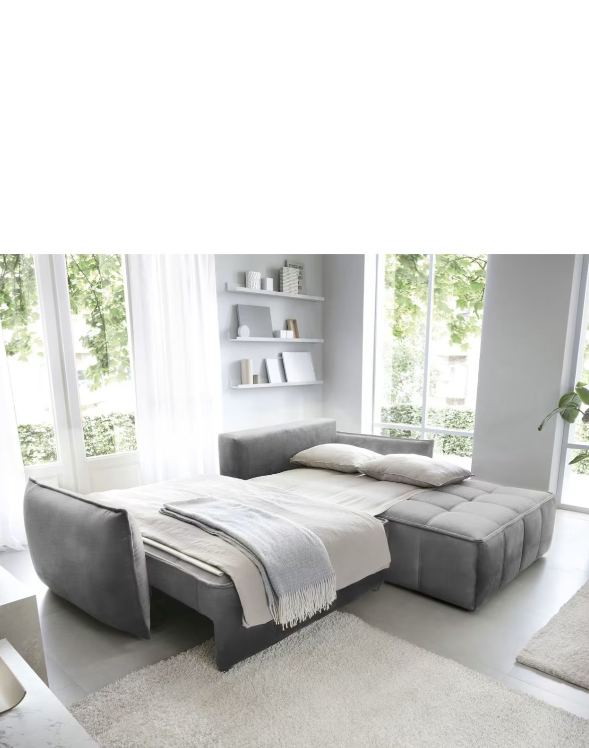 narożnik campo z funkcją spania i pojemnikiem, nowoczesny design