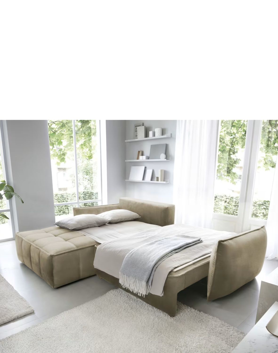 narożnik campo z funkcją spania i pojemnikiem, nowoczesny design