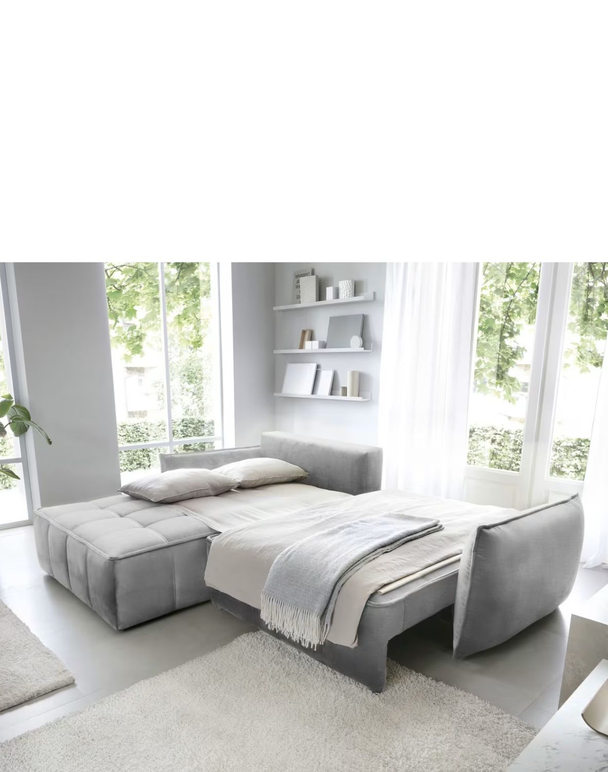 narożnik campo z funkcją spania i pojemnikiem, nowoczesny design