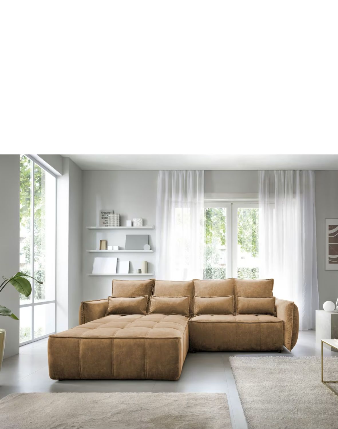 narożnik campo z funkcją spania i pojemnikiem, nowoczesny design