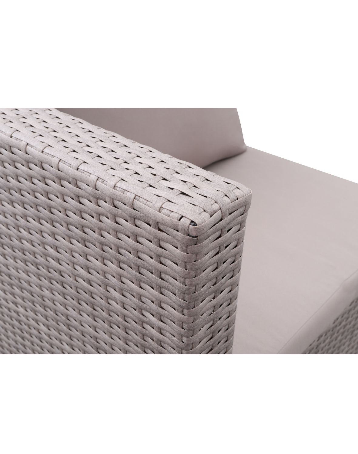 zestaw ogrodowy capri, technorattan, modułowy, brązowo-szary