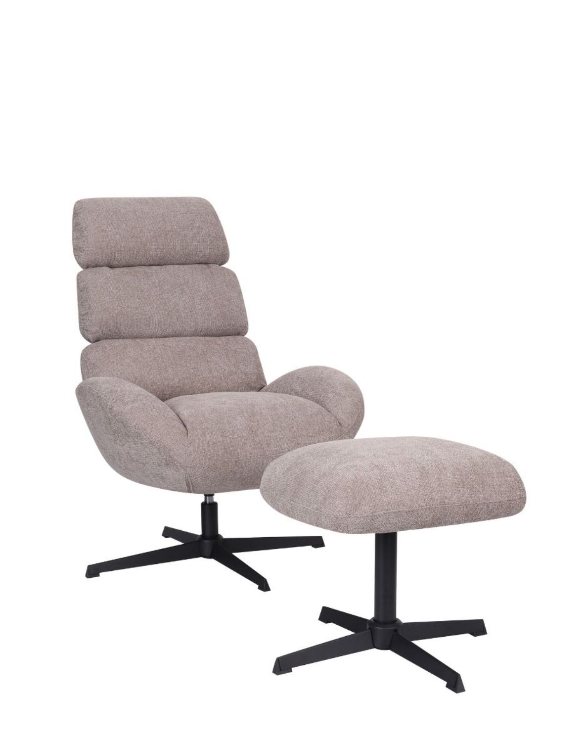 fotel obrotowy cloud z wysokim oparciem, ciemnobeżowy