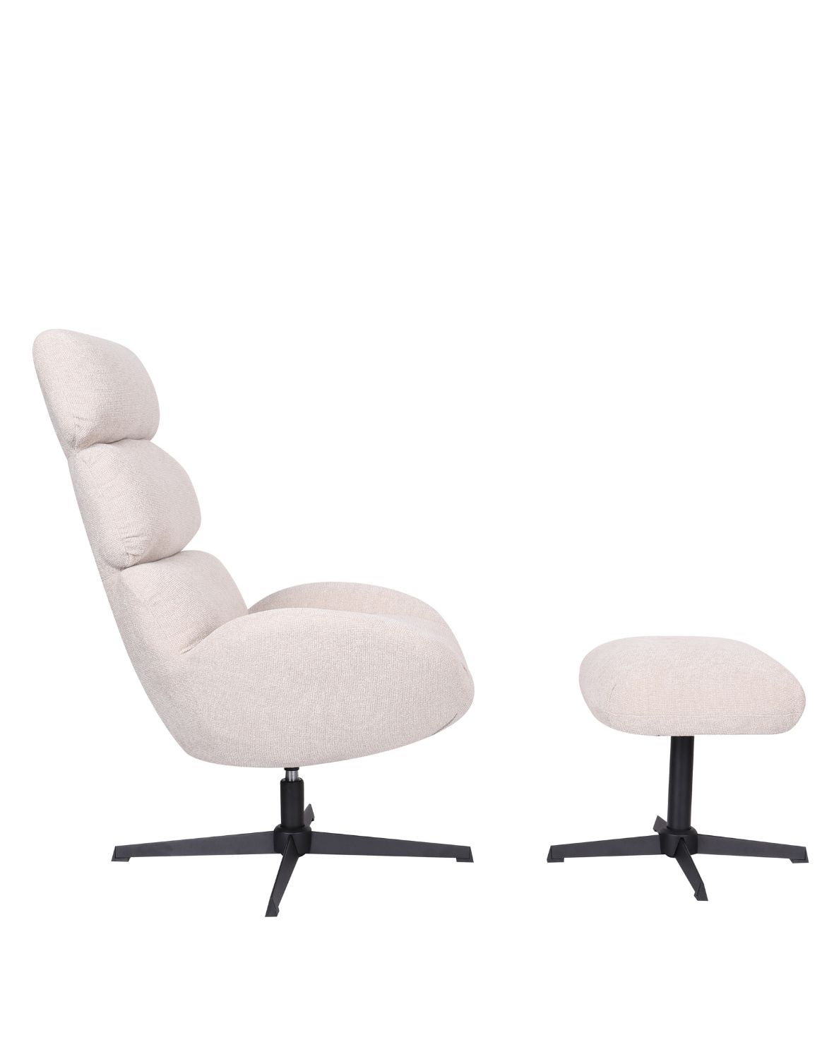 fotel obrotowy cloud z wysokim oparciem, jasnobeżowy