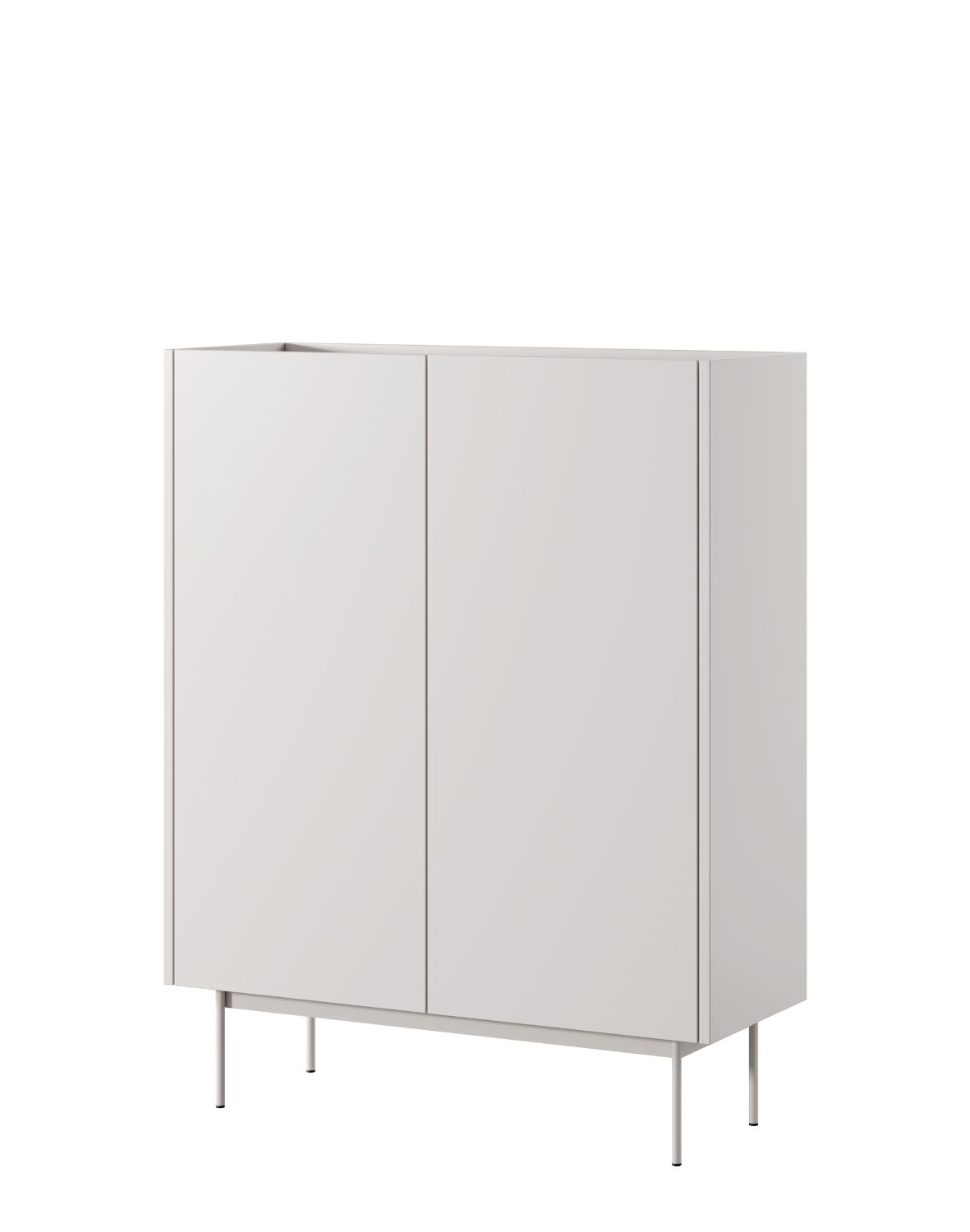 wysoka komoda color kd-97 kaszmirowa/dąb linea