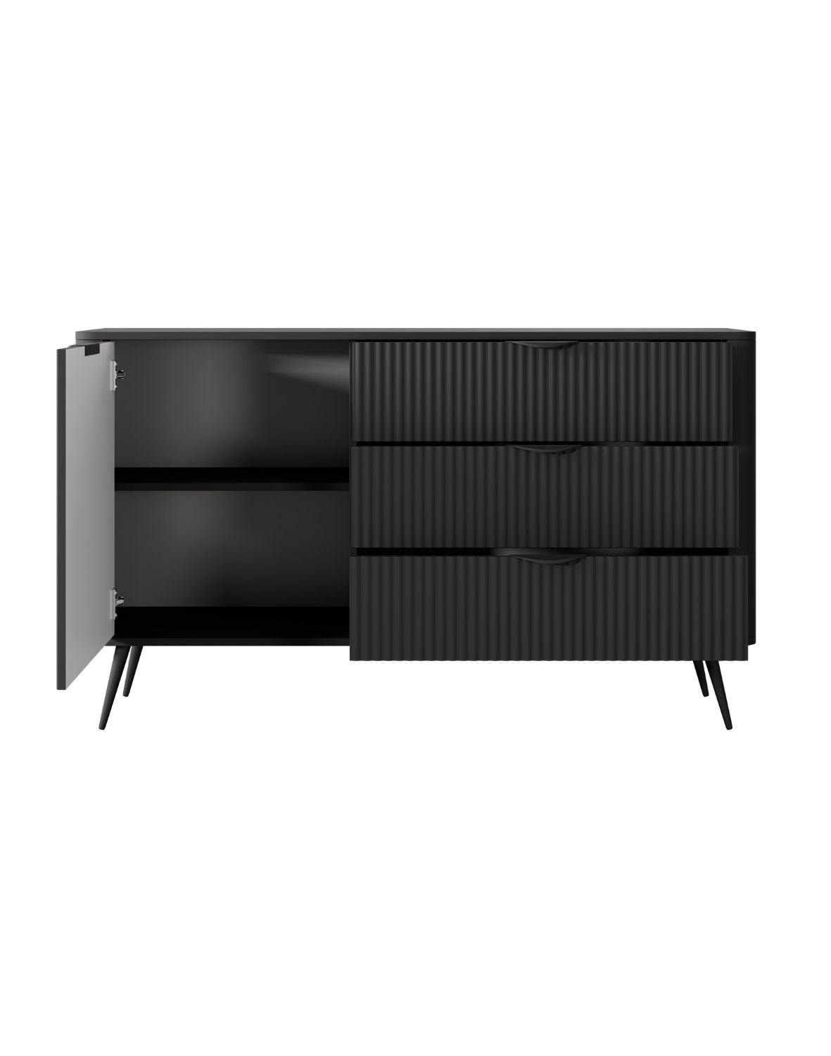 elegancka czarna komoda do salonu lante d