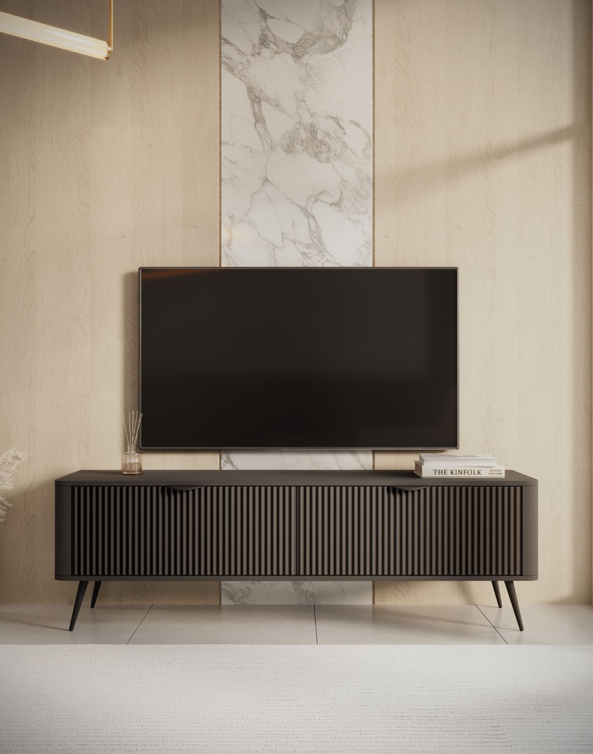 czarna szafka rtv lante f