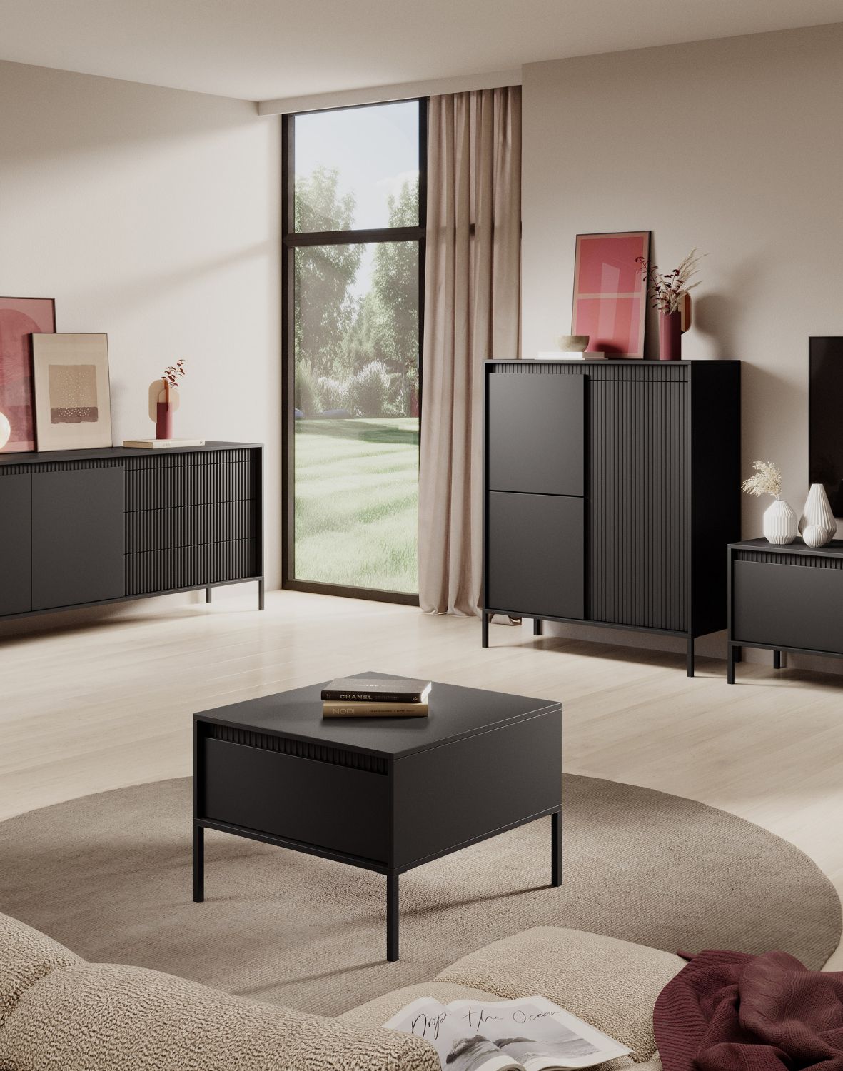 czarny stolik kawowy senso f