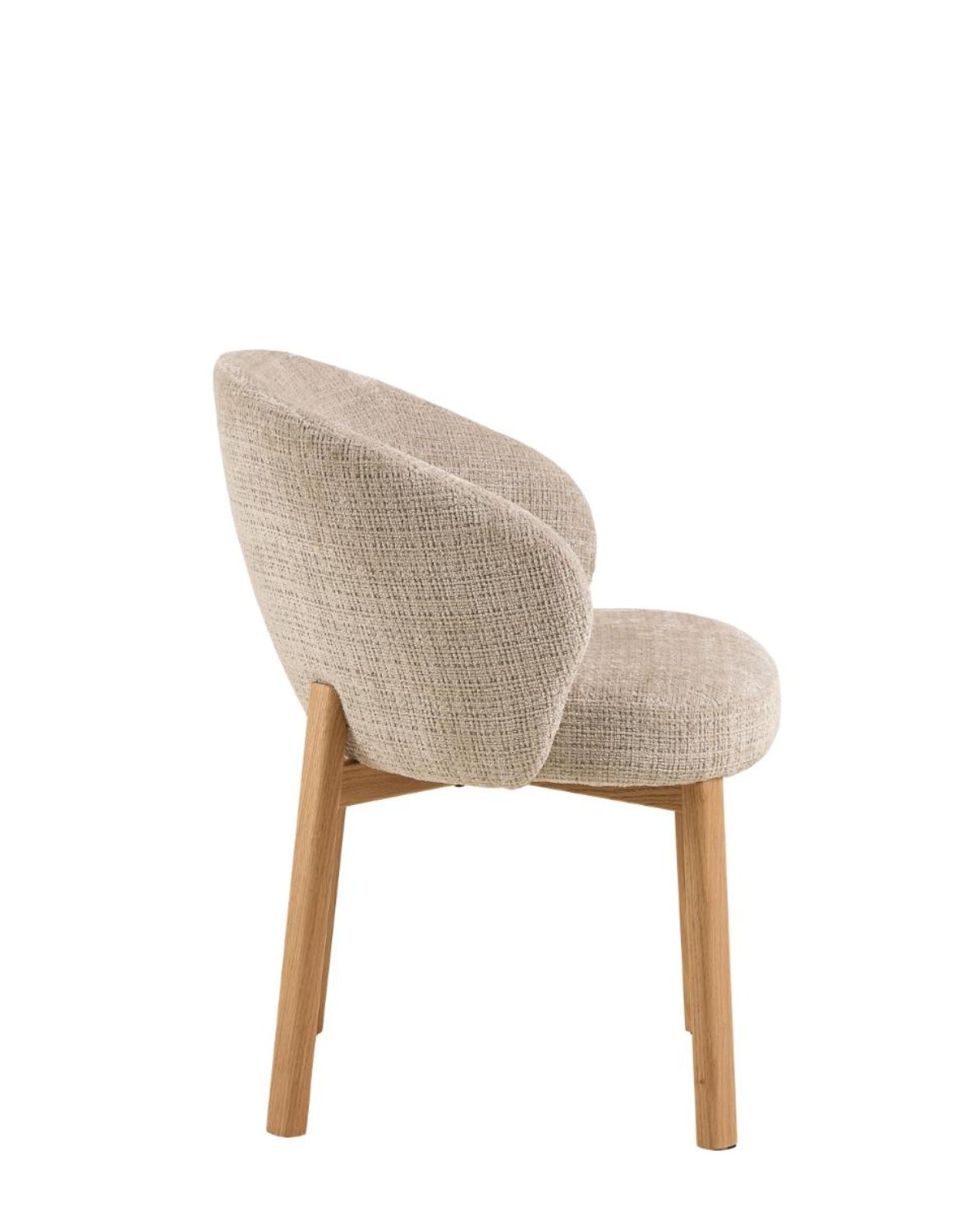 krzesło do jadalni darlene, beżowe, naturalne dębowe nogi (09540)