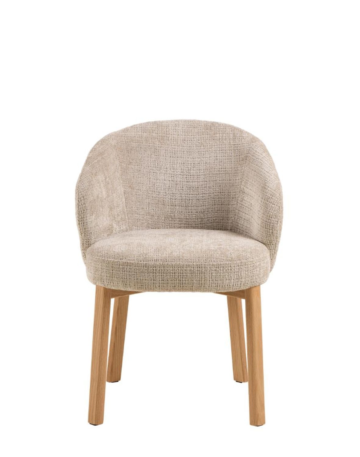 krzesło do jadalni darlene, beżowe, naturalne dębowe nogi (09540)