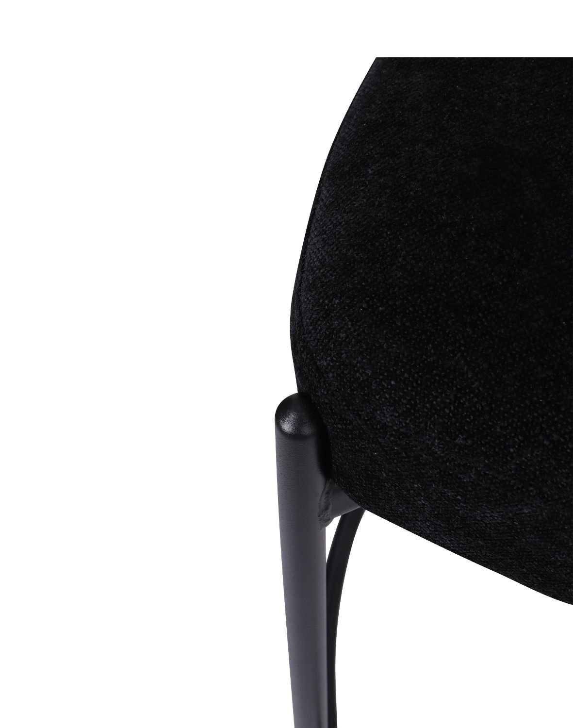 kwadratowy hoker do kuchni z podnóżkiem dolly, czarny