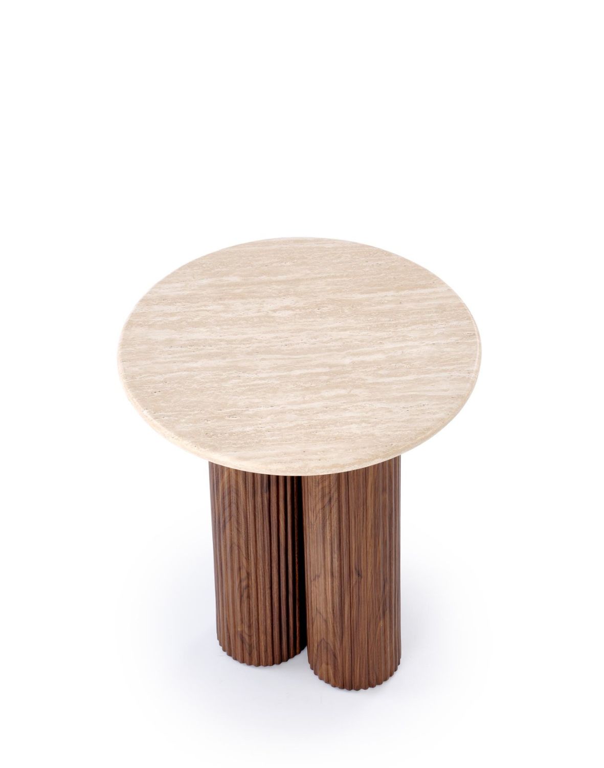 Lawa/stolik kawowy dorotea_s, trawertyn,orzechowy 50x56