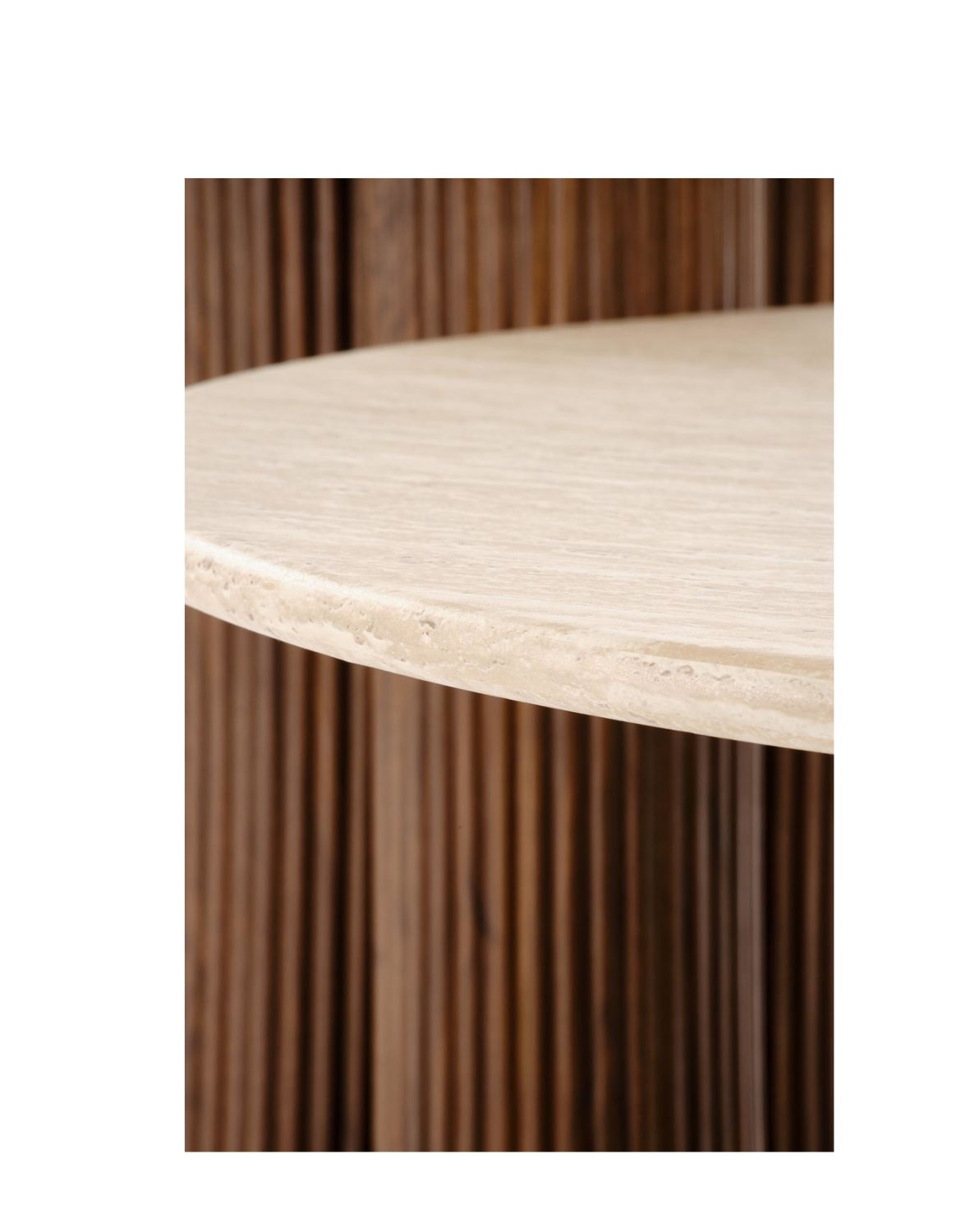 Lawa/stolik kawowy dorotea_s, trawertyn,orzechowy 50x56