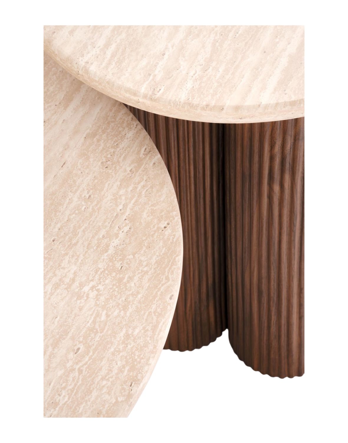 Lawa/stolik kawowy dorotea_s, trawertyn,orzechowy 50x56