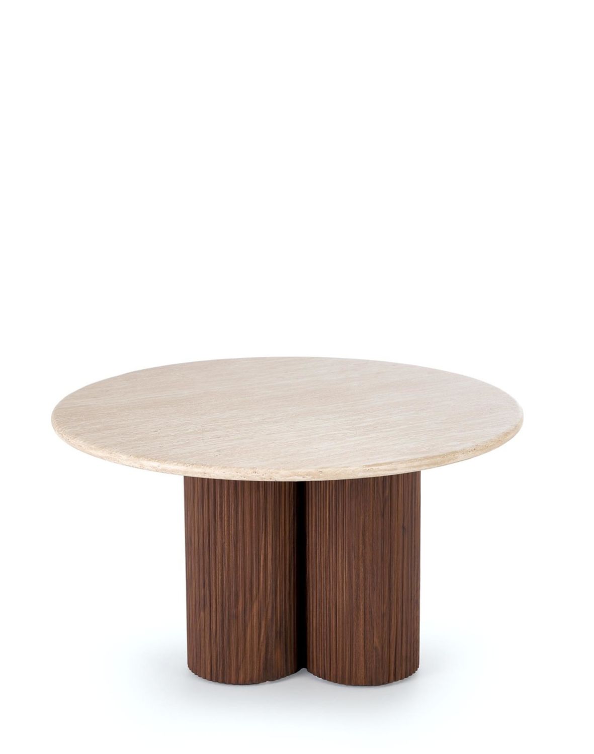 ława/stolik kawowy dorotea, trawertyn,orzechowy 80x46