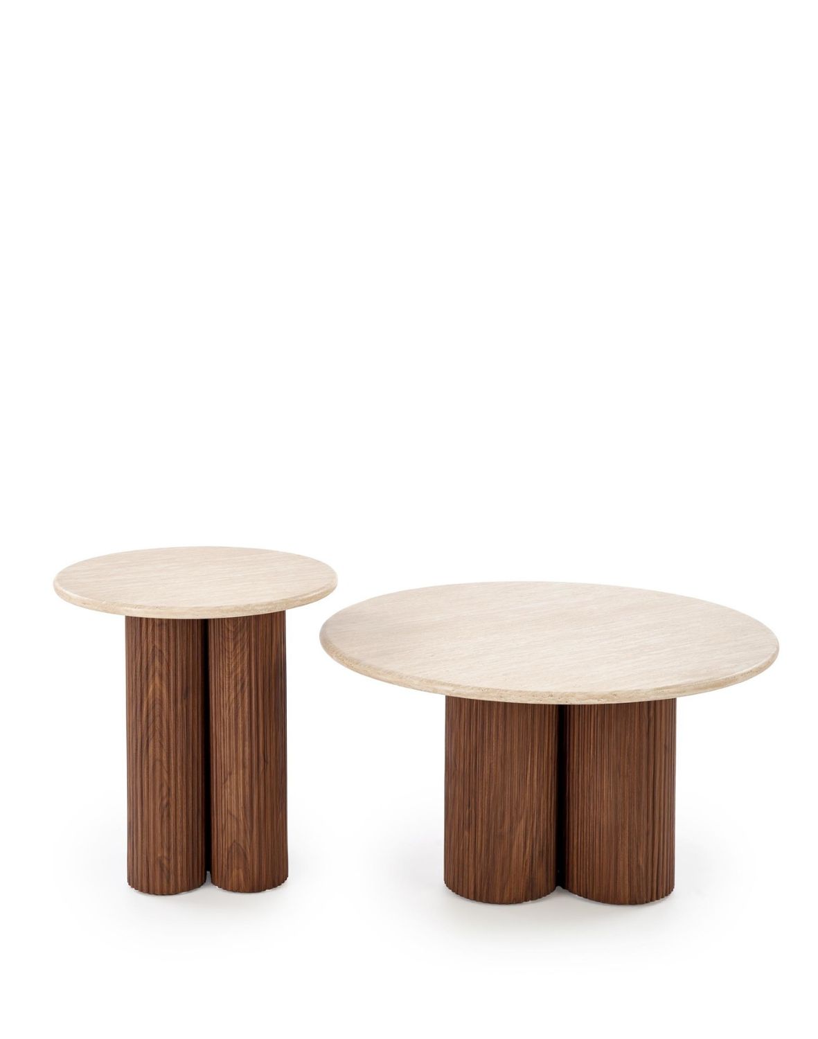 ława/stolik kawowy dorotea, trawertyn,orzechowy 80x46