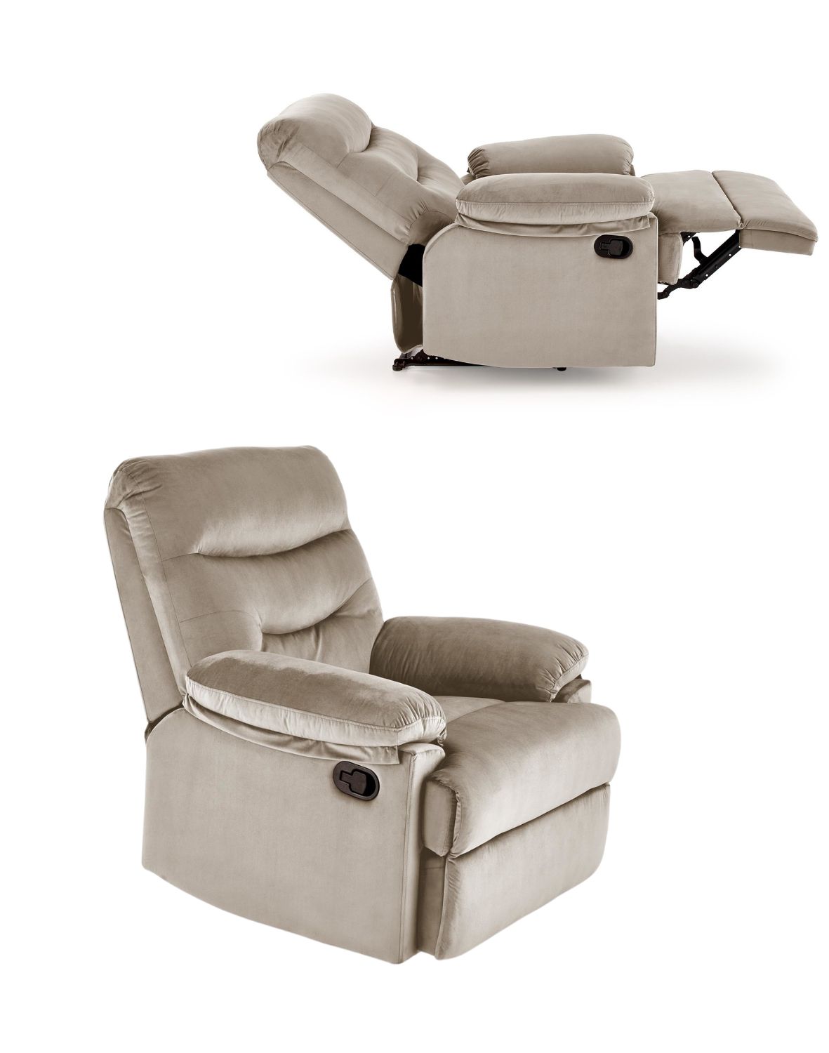 fotel rozkładany z funkcją relax drager, beżowy - 24 h