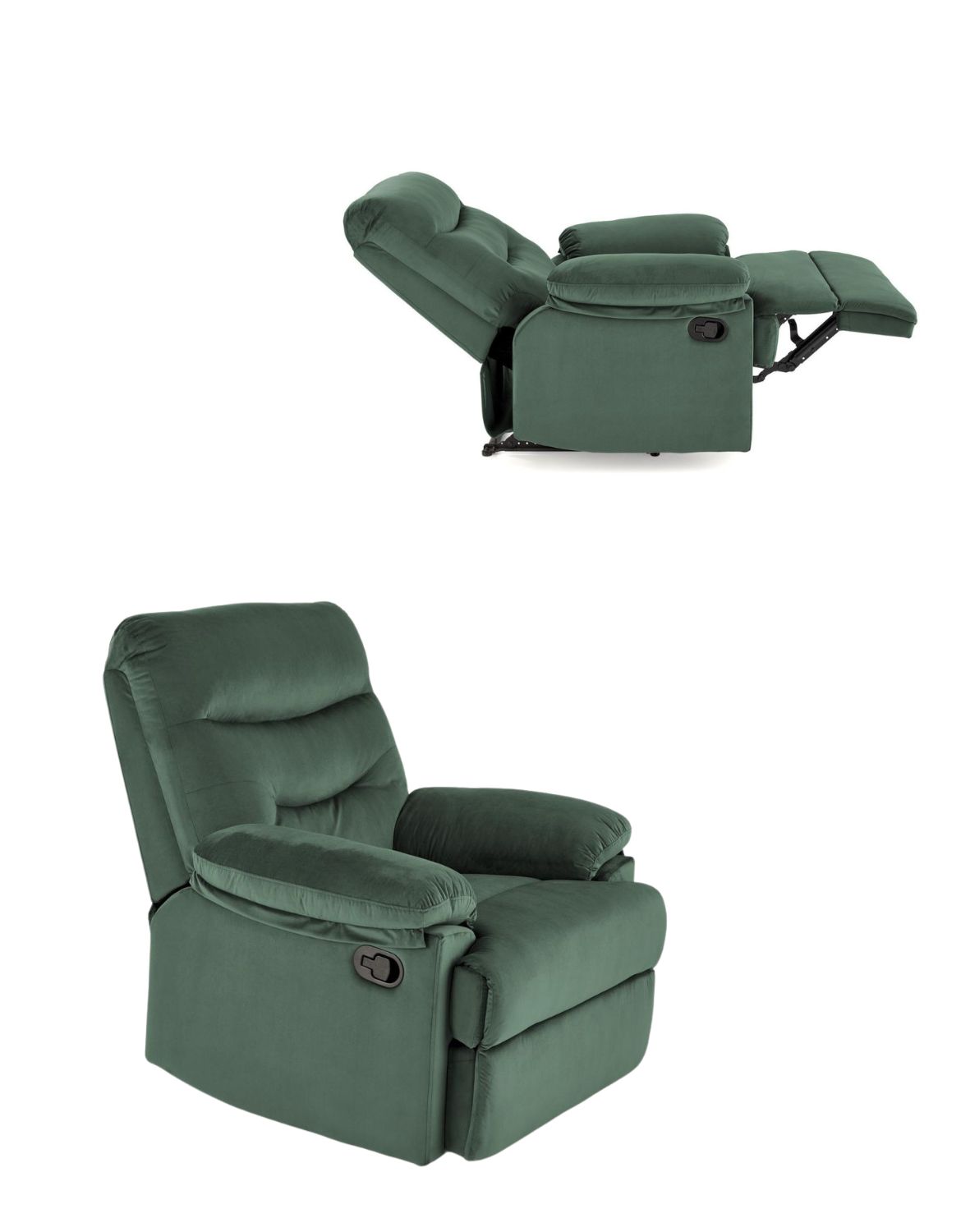 fotel rozkładany z funkcją relax drager, zielony