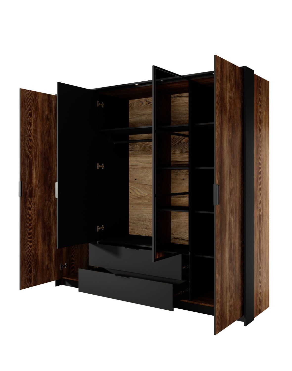 duża szafa z lustrem i szufladami milton a