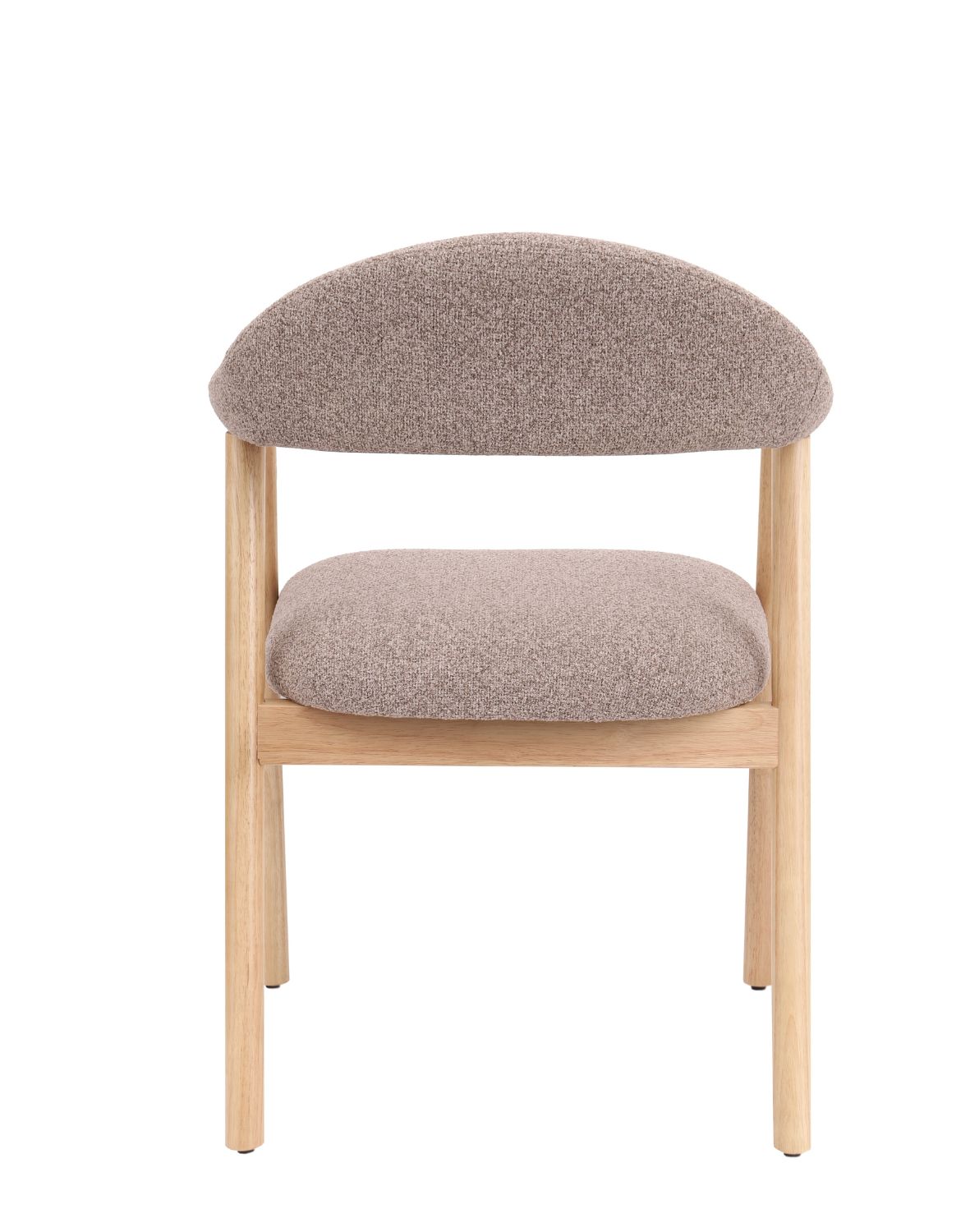 krzesło edda, drewno kauczukowe, boucle brąz