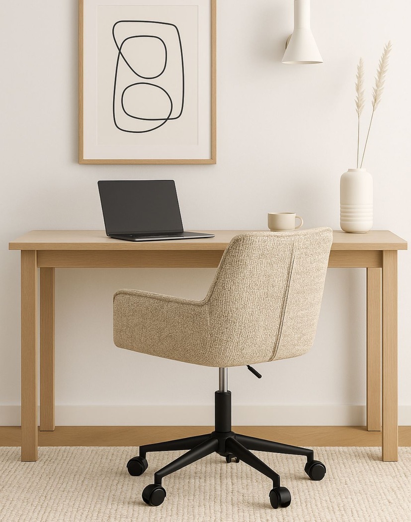 krzesło biurowe eddie, beżowe, regulowane, obrotowe (11932)