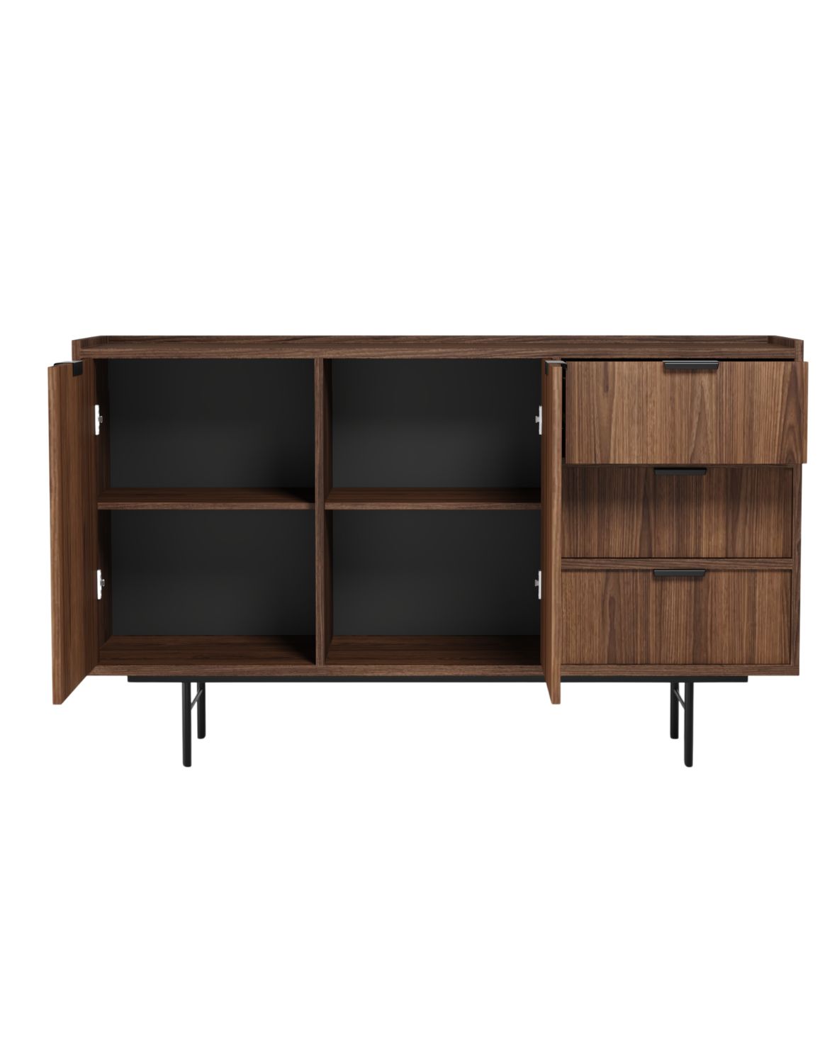 komoda edison 2d3s brown warmia walnut