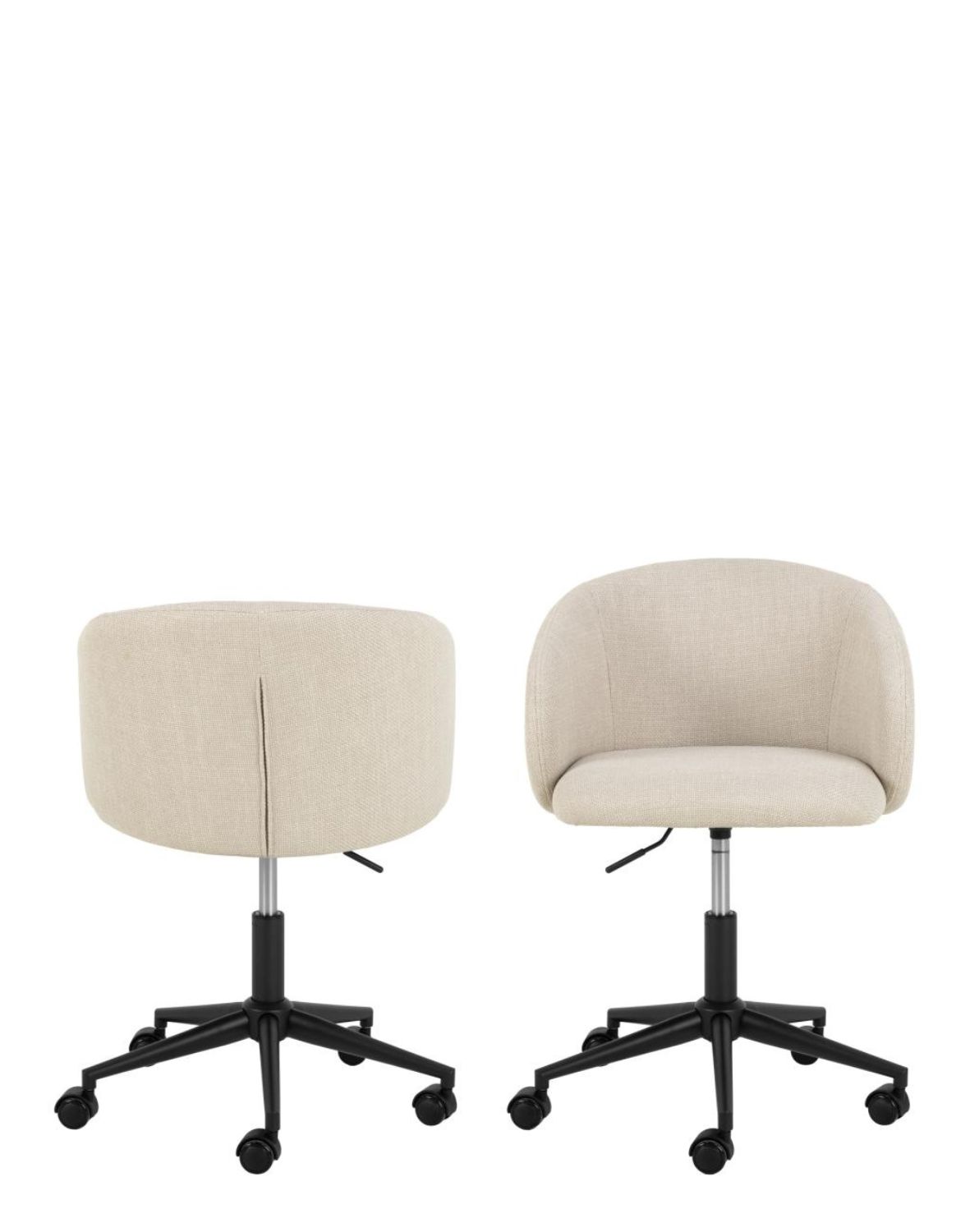 krzesło biurowe eleanor, beżowe, regulowane i obrotowe (08034)