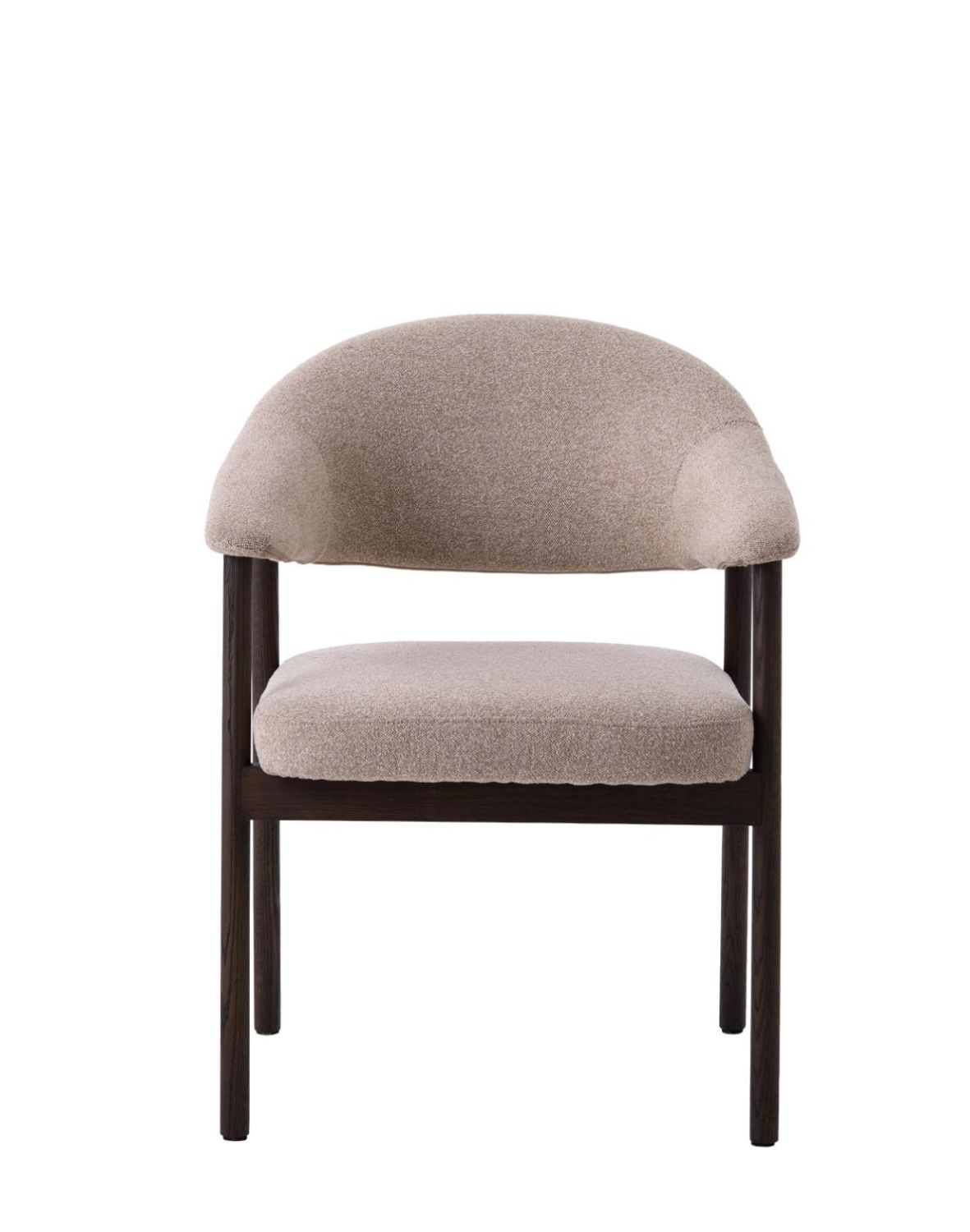 fotel tapicerowany elk, dębowe nogi w odcieniu ciemnej kawy (56160201)