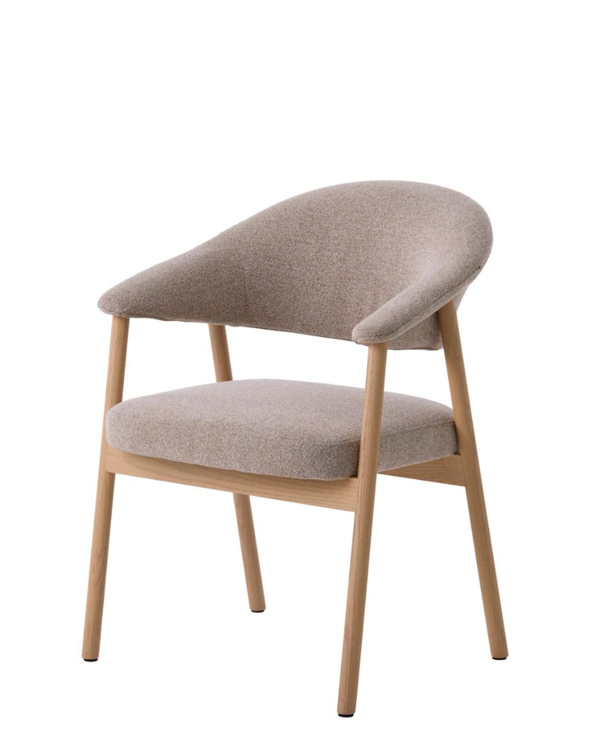 fotel tapicerowany elk, nogi z dębu pigmentowanego na biało (56160301)