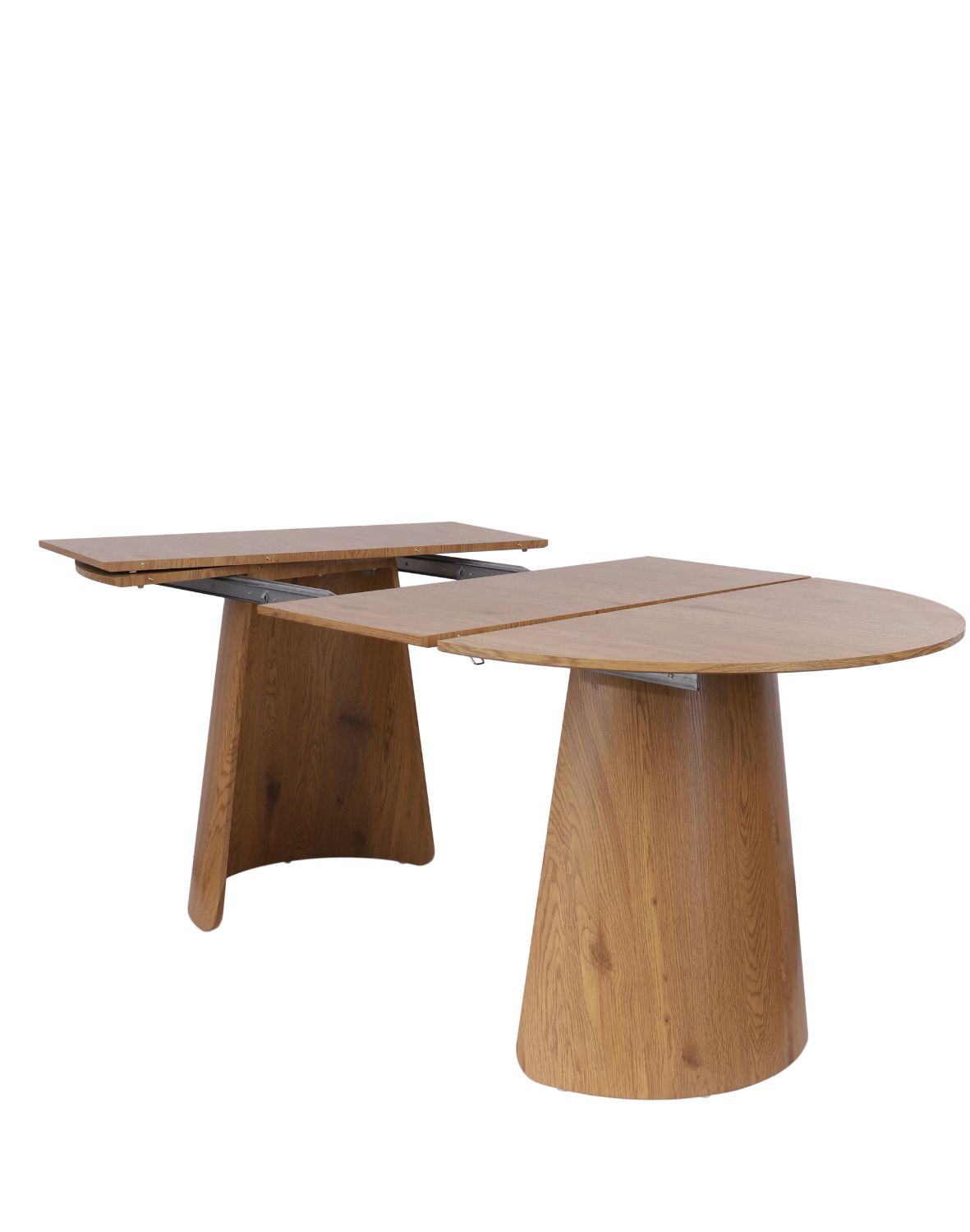 stół okrągły rozkładany enzo m plus, 100-180 cm, dziki dąb