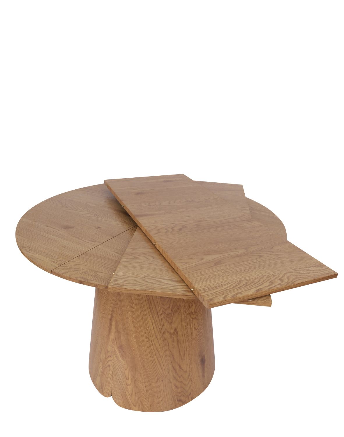 stół okrągły rozkładany enzo m plus, 100-180 cm, dziki dąb