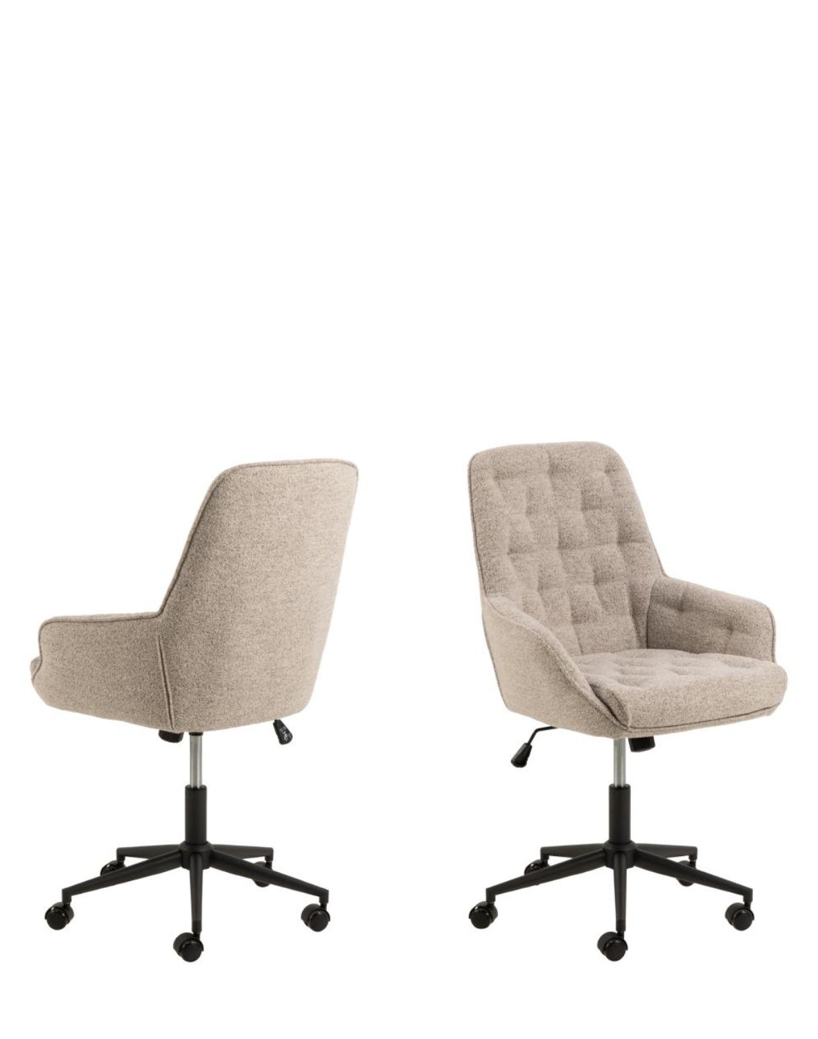 krzesło biurowe erik, beżowe, regulowane, z pikowaniem (09072)