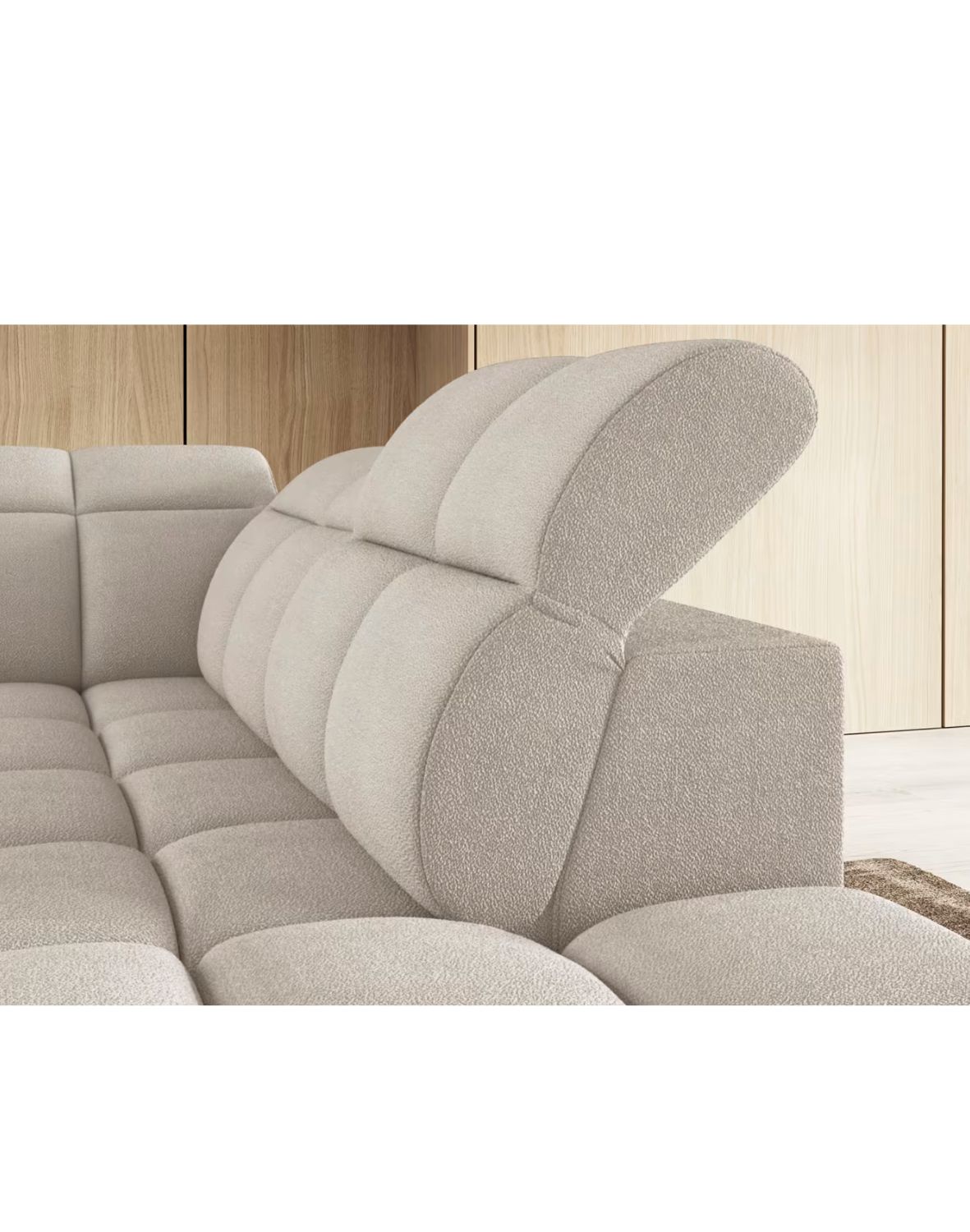 narożnik falconn z funkcją spania i elektrycznie wysuwanym siedziskiem