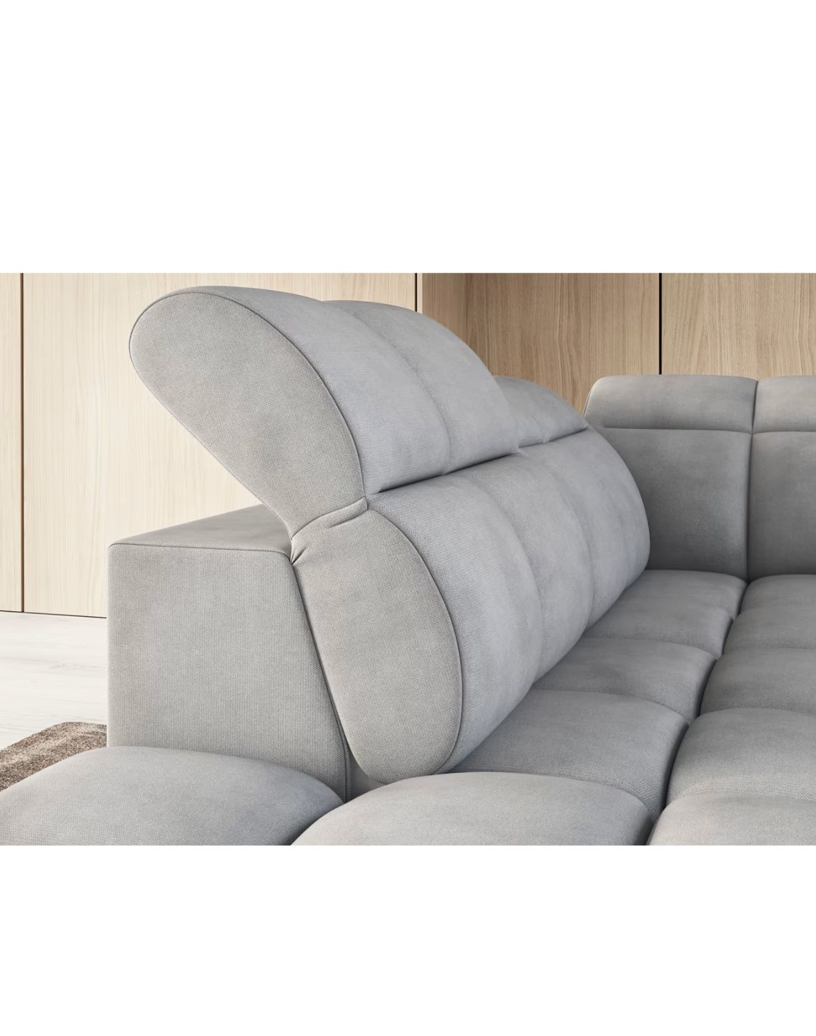 narożnik falconn z funkcją spania i elektrycznie wysuwanym siedziskiem