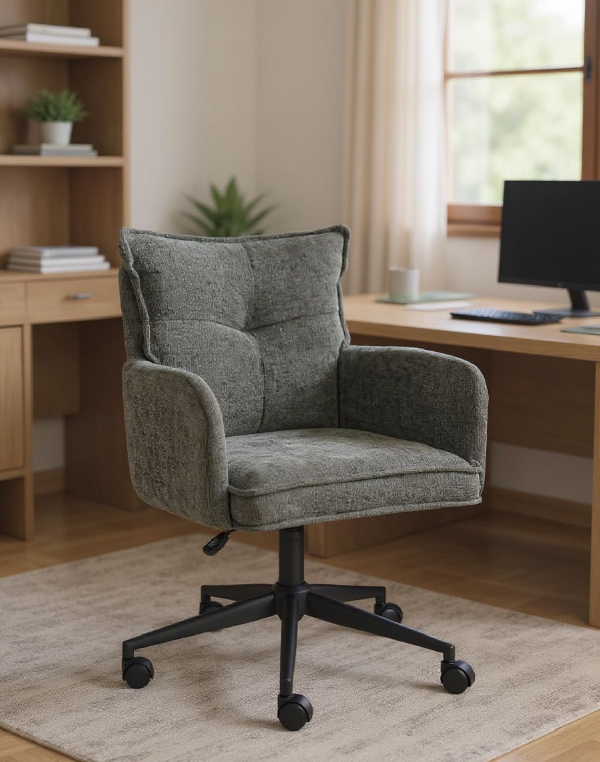 krzesło biurowe ferro, zielone, regulowane, obrotowe