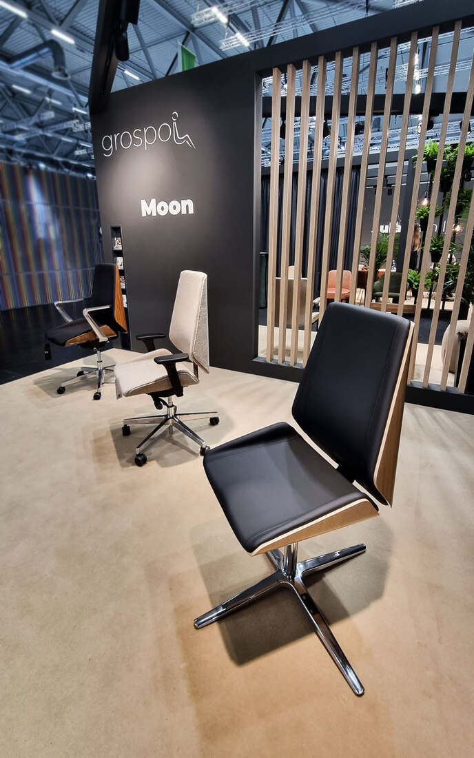 fotel biurowy tapicerowany moon grospol