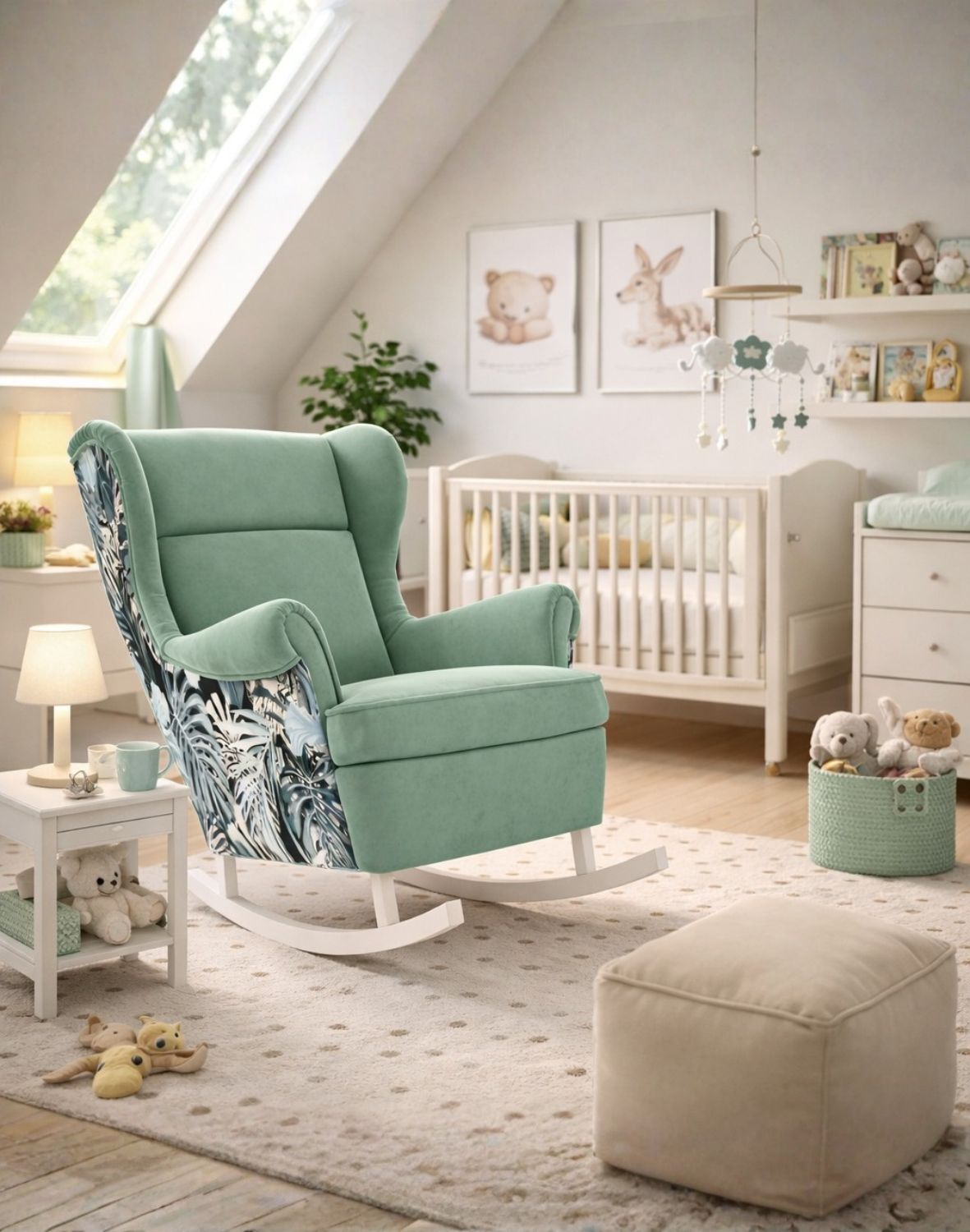 fotel bujany axel 195 miętowy