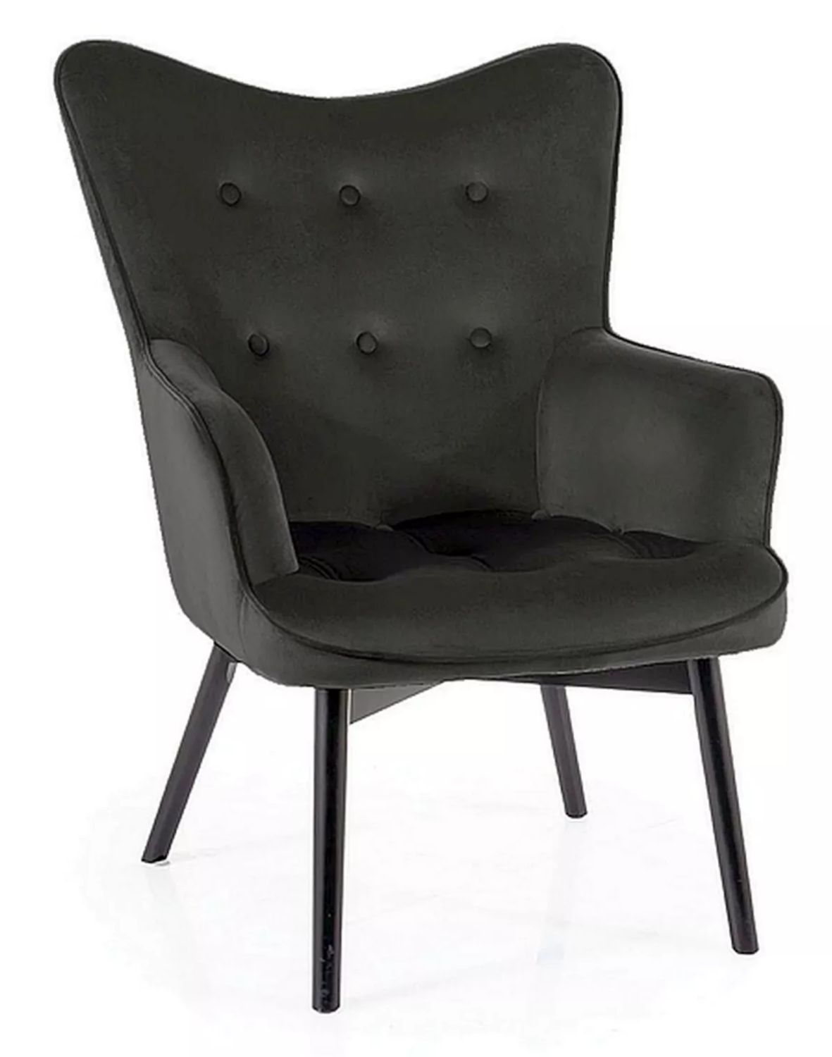 fotel carmen velvet czarny