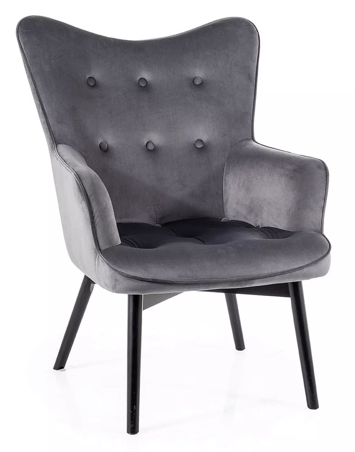 fotel carmen velvet szary