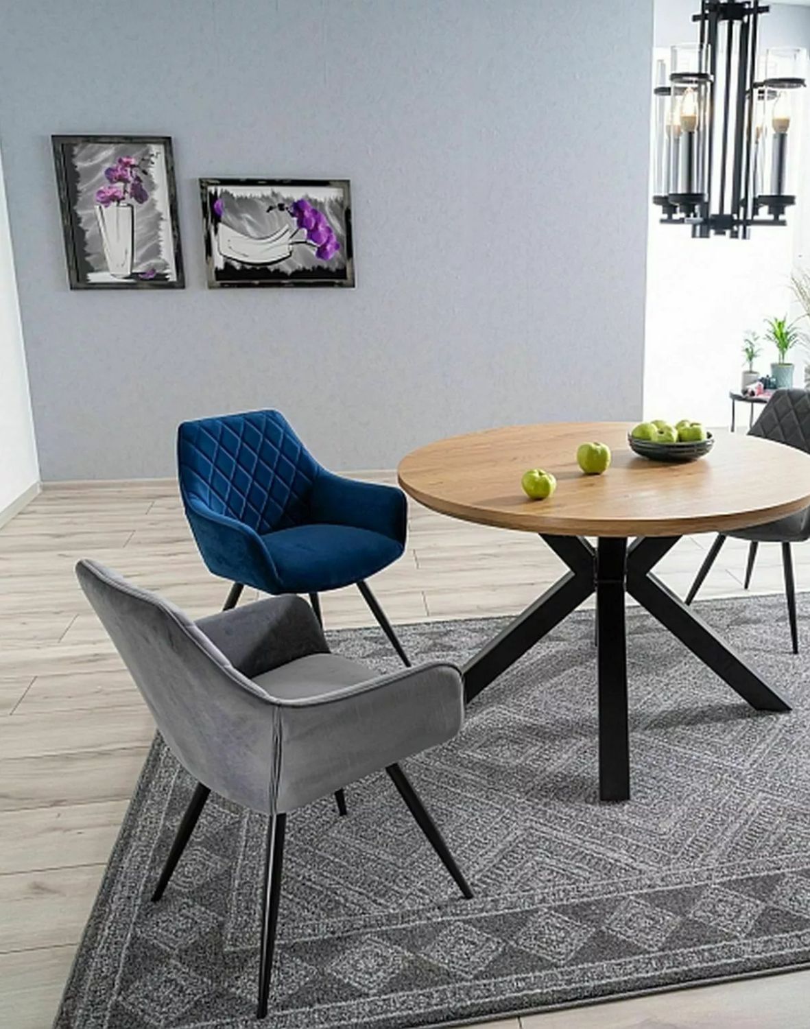 krzeslo linea velvet granat