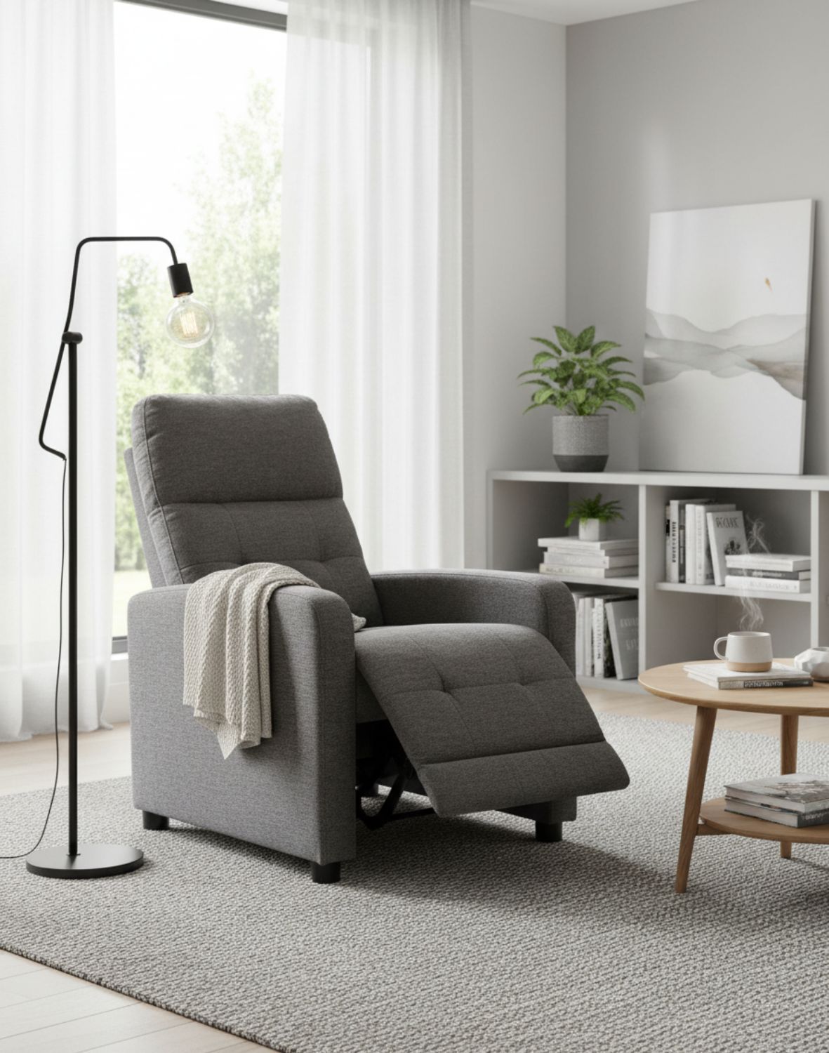 fotel opis brego ciemny szary