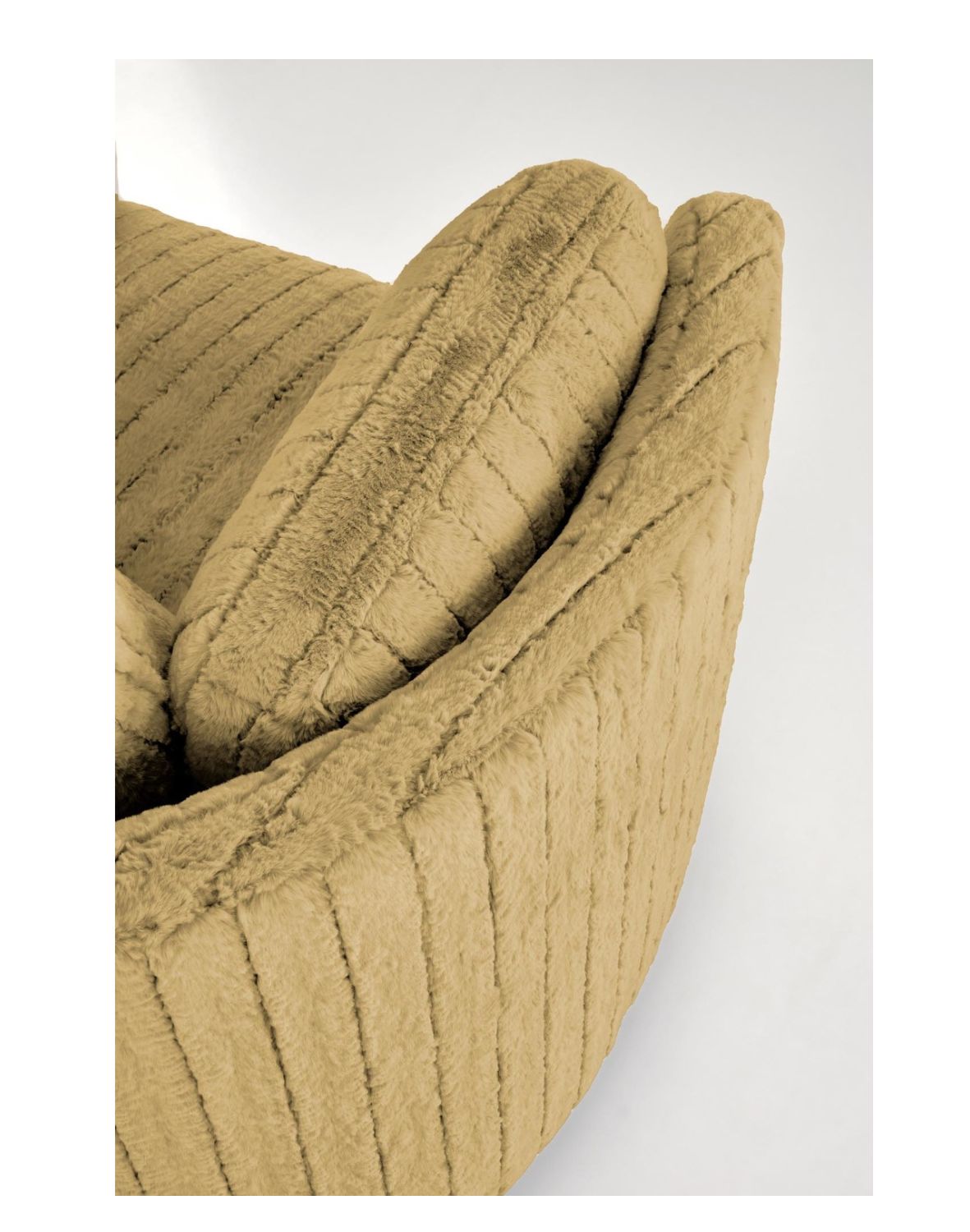 fotel pegas z funkcją elektrycznego rozkładania, obracania i kołyski, musztardowy