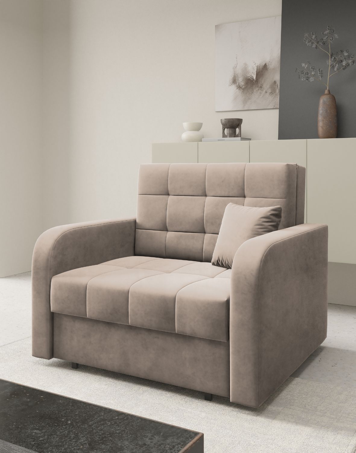 fotel rozkładany jednoosobowy haven 1