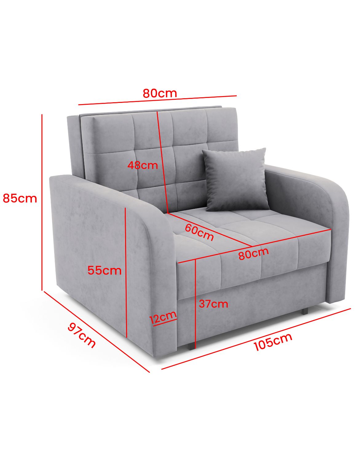 fotel rozkładany jednoosobowy haven 1