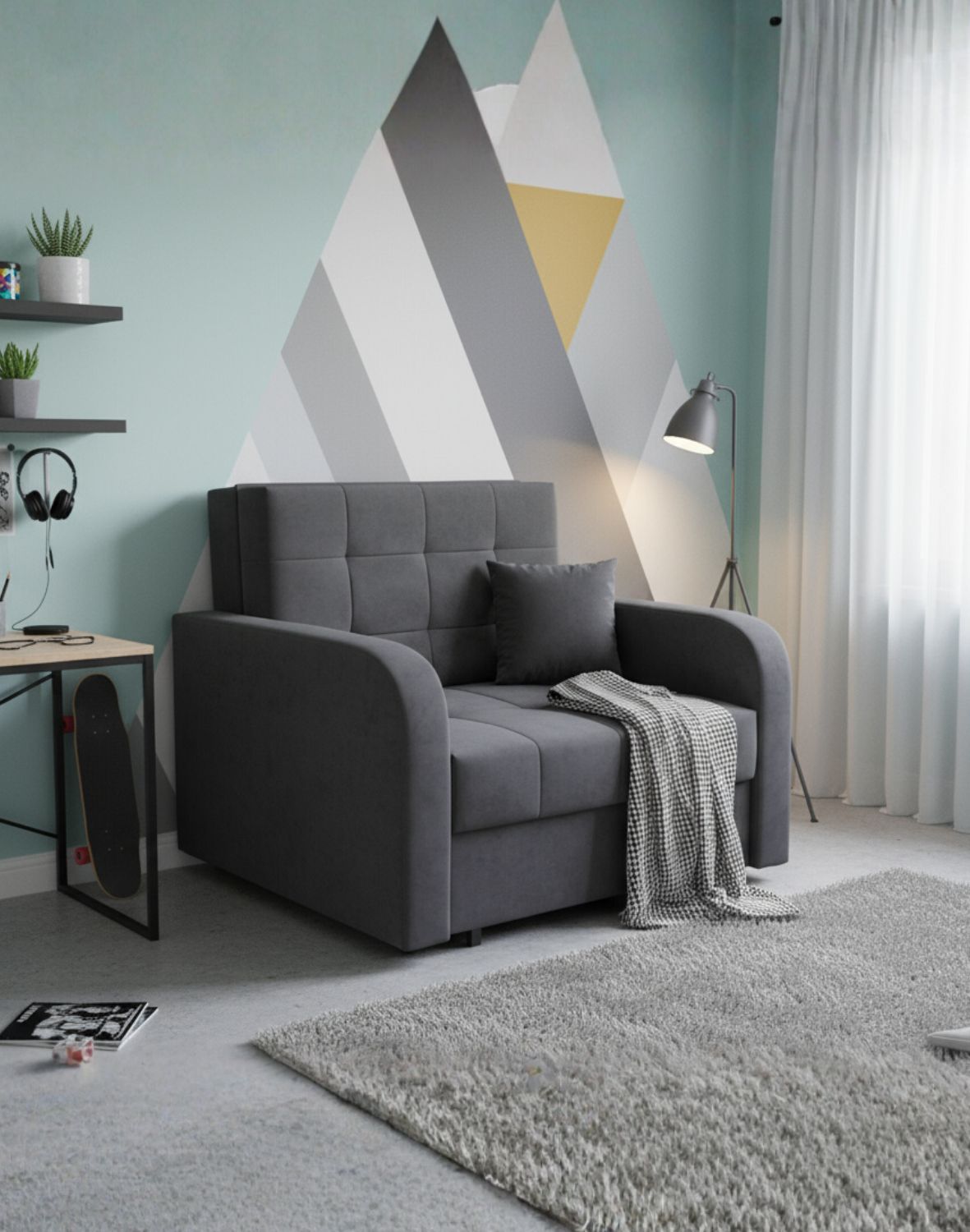 fotel rozkładany jednoosobowy haven 1